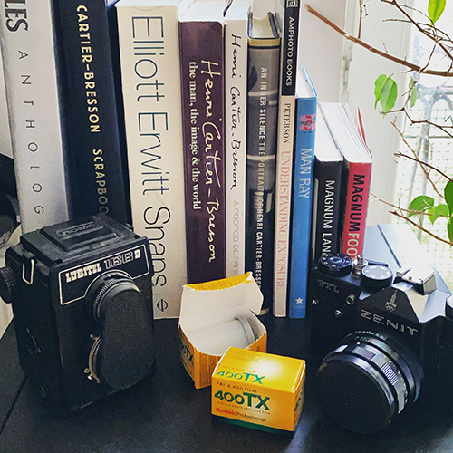 Lubitel TLR and Zenit SLR film cameras